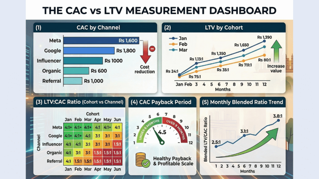The CAC vs LTV Measurement Dashboard - The D2C Pulse