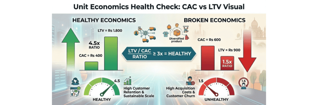 Unit Economics Health Check: CAC vs LTV Visual - The D2C Pulse