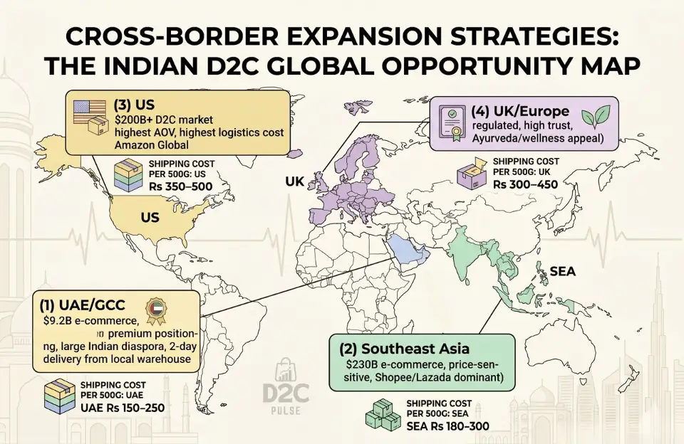 Cross-Border Expansion Strategies- The Indian D2C Global Opportunity Map - The D2C Pulse