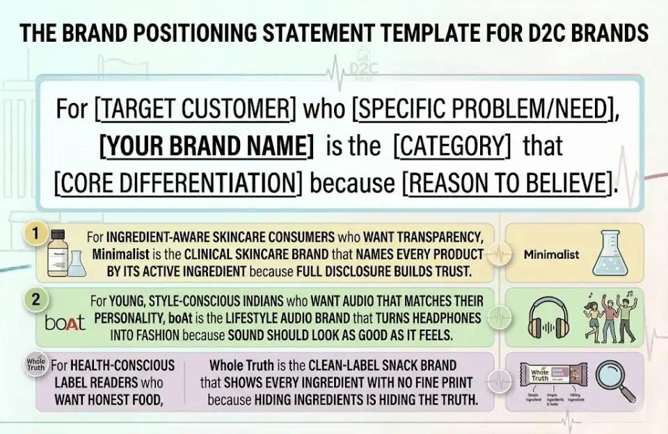 The Brand Positioning Statement Template for D2C Brands - The D2C Pulse
