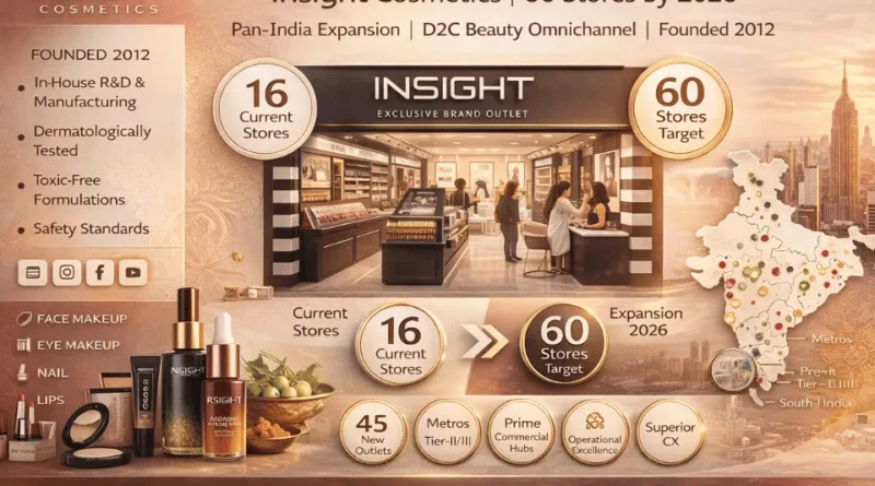 Insight Cosmetics plans 60 exclusive brand outlets by 2026 end - The D2C Pulse